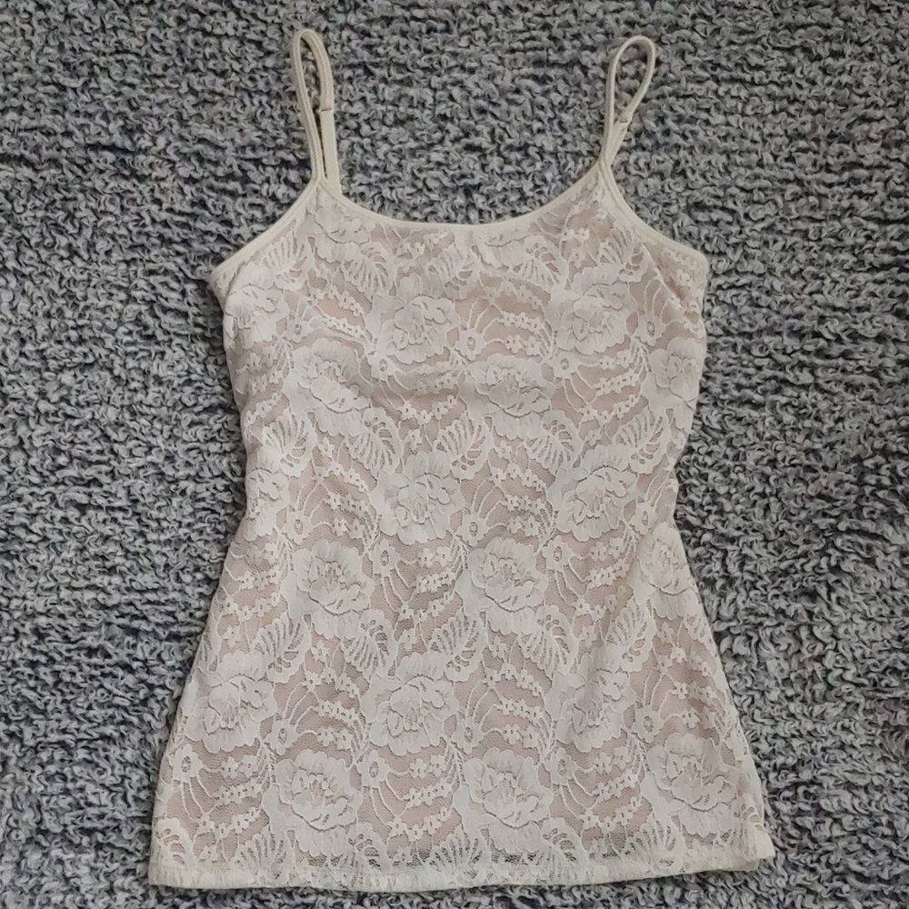 Express Ivory Lace Cami